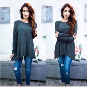 Soft Hacci Tunic Sweater